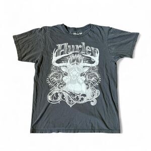 Hurley Men's Grey and Black T-shirt